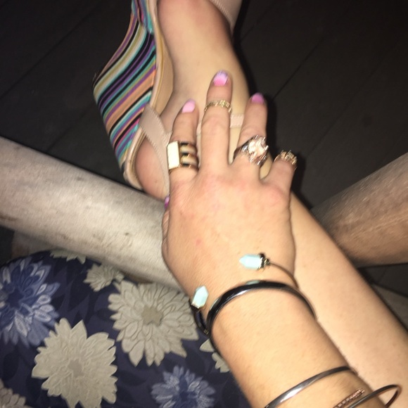 Steve Madden multi colored wedges size 7 - Picture 6 of 6